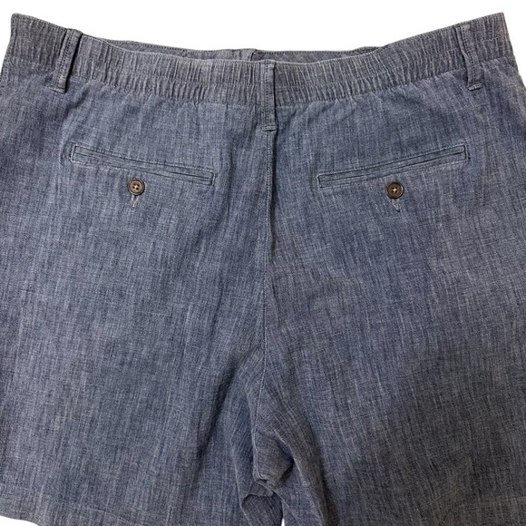 Lands’ End blue cotton chambray Bermuda shorts 16 - Picture 5 of 9